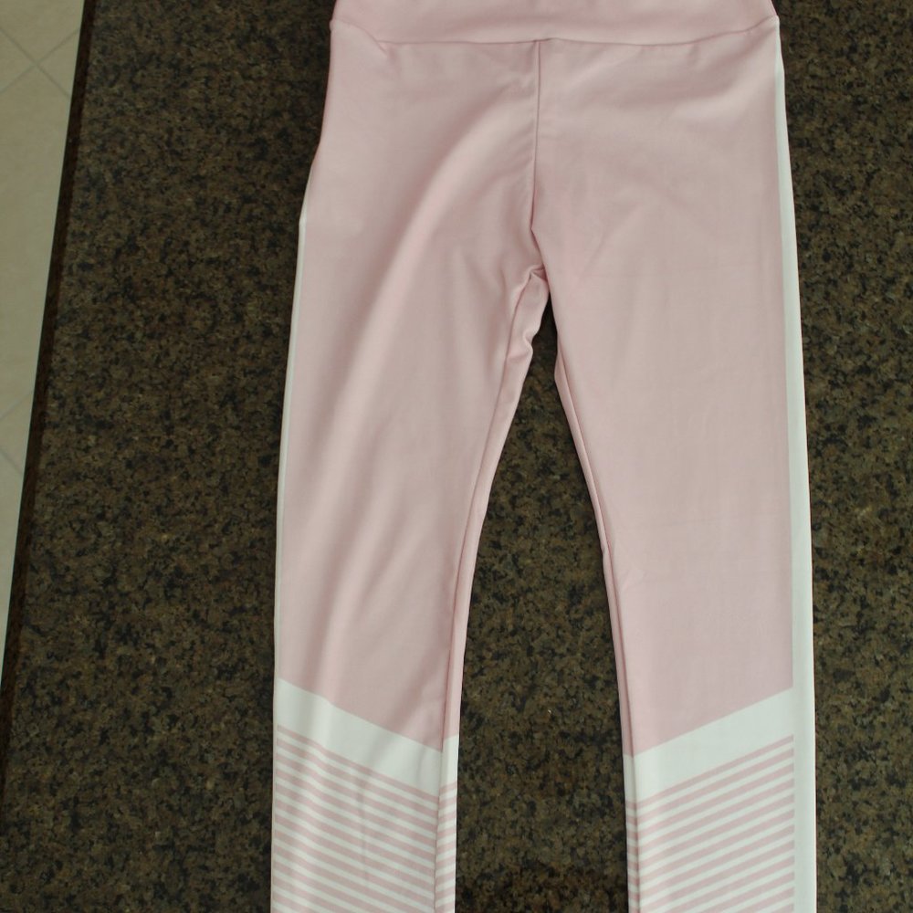 Pink Stripped yoga pants